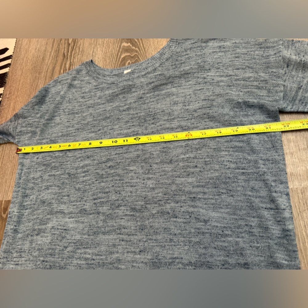 Lululemon-Well Being Crew Sweater *Linen-
Heathered Sailboat/Classic Navy Small - Picture 8 of 11